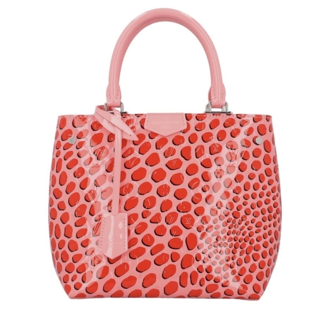 Louis Vuitton Pink and Red Patent Leather Satchel